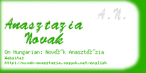 anasztazia novak business card